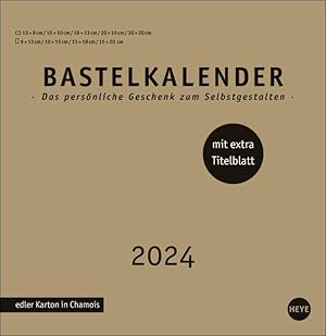 Premium-Bastelkalender gold gross 2024