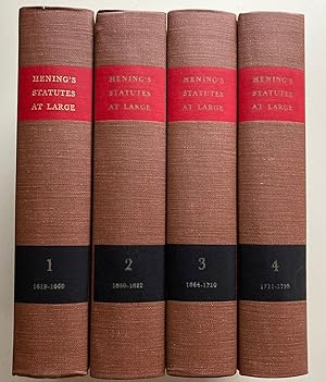 Immagine del venditore per Hening's Statutes at Large -- Complete 13 Volume set, 1969 Edition (The Statutes at Large Being a Collection of All of the Laws of Virginia from the First Session of the Legislature in the Year 1619) venduto da M.S.  Books