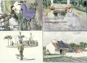 Seller image for 10 POSTALES. JARDINES DE COLECCIN. Coloridos y refrescantes, los jardines son el origen y ncleo vital de nuestras ciudades. Pblicos o privados, salvajes como los ingleses o mimados al detalle como los frnaceses, los jardines son los oasis de nuestros ncleos urbanos. La naturaleza ha estado presente en la vida del hombre desde los primeros asentamientos humanos, principalmente a travs de los jardines, parques huertos, o bien como mero paisaje. Es durante el siglo XIX cuando nace el concepto de jardn urbano tal y como lo concebimos en la actualidad, como una garanta de la presencia de la naturaleza en la ciudad y con funciones especficas: ornamentales, ecolgicas y ldicas o de recreo. for sale by Librera y Editorial Renacimiento, S.A.