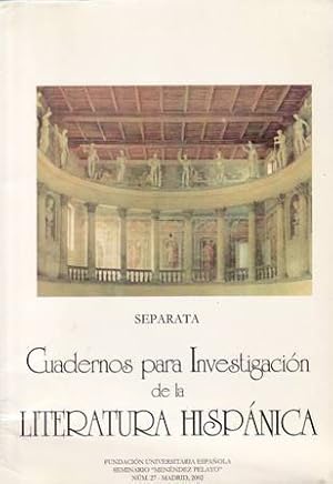 Bild des Verkufers fr CUADERNOS PARA LA INVESTIGACIN DE LA LITERATURA HISPANICA. N 27. Separata. La obra periodstica de Emio Carrere (I): Sus colaboraciones en "Flirt" (1922-1925) y "La Gracia". zum Verkauf von Librera y Editorial Renacimiento, S.A.