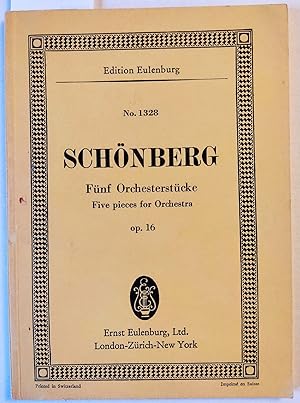 Bild des Verkufers fr Fnf Orchesterstcke. Op. 16. Eulenburg No. 1328. Studienpartitur. Study score. zum Verkauf von Versandantiquariat Kerstin Daras