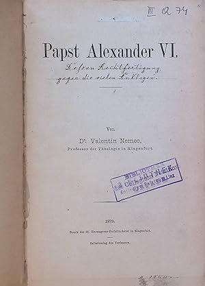 Image du vendeur pour Papst Alexander VI. mis en vente par books4less (Versandantiquariat Petra Gros GmbH & Co. KG)