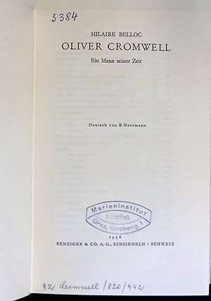 Bild des Verkufers fr Oliver Cromwell : Ein Mann s. Zeit. zum Verkauf von books4less (Versandantiquariat Petra Gros GmbH & Co. KG)