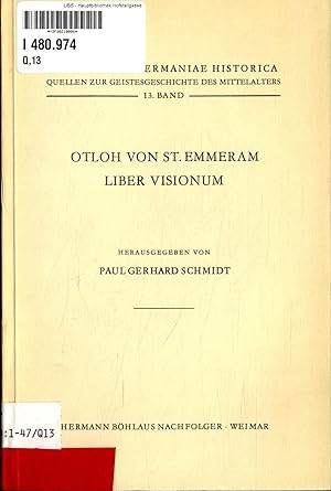 Bild des Verkufers fr Otloh von St. Emmeram Liber Visionum Band 13 zum Verkauf von avelibro OHG