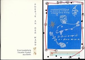 Poesie an der Wand. Eine Ausstellung Visueller Poeten aus Berlin, 1994. Textheft und Bildmappe. V...