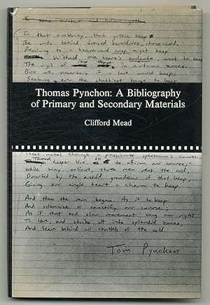 Bild des Verkufers fr Thomas Pynchon: A Bibliography of Primary and Secondary Materials zum Verkauf von Between the Covers-Rare Books, Inc. ABAA