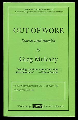 Bild des Verkufers fr Out of Work: Stories and Novella zum Verkauf von Between the Covers-Rare Books, Inc. ABAA