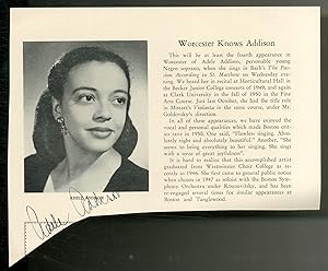 Autograph of Adele Addison