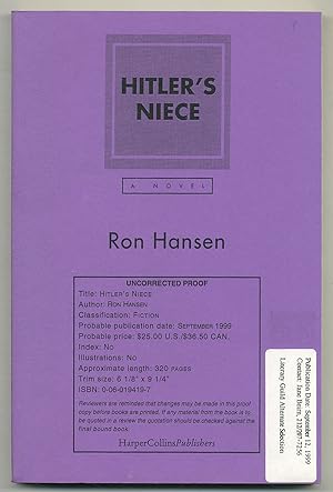 Seller image for Hitler's Niece for sale by Between the Covers-Rare Books, Inc. ABAA