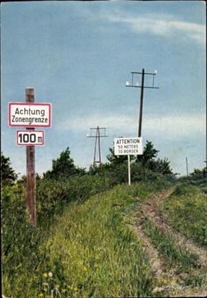 Ansichtskarte / Postkarte Innerdeutsche Grenze, Zonengrenze, DDR, BRD