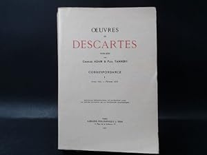 Bild des Verkufers fr Oeuvres de Descartes. Correspondance I. Avril 1622- Fvrier 1638. zum Verkauf von Antiquariat Kelifer