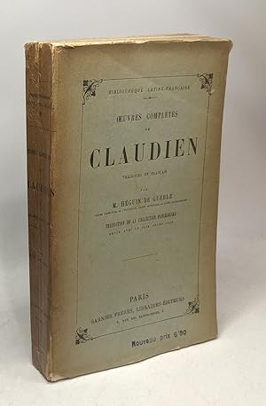 Imagen del vendedor de Oeuvres compltes de Claudien - M. Hguin de Guerle a la venta por crealivres