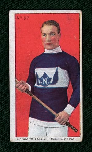 Nationale Team - Edouard Lalonde Vintage Lacrosse Trading Card, 1910 Imperial Tobacco Cigarette C...