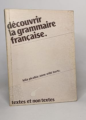Seller image for Dcouvrir la grammaire franaise for sale by crealivres