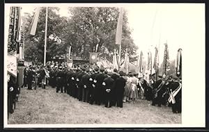 Seller image for Foto-Ansichtskarte Ach, Fahnenweihe 14.06.1953 for sale by Bartko-Reher