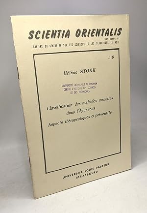 Image du vendeur pour Classification des maladies mentales dans l'?yurveda : aspects thrapeutiques et prventifs: Table ronde sur l'apport des mdecines asiatiques  la mdecine universelle Strasbourg 21-23 mai 1976 mis en vente par crealivres