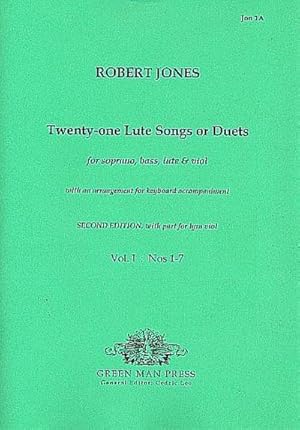 Bild des Verkufers fr 21 lute-songs or duets vol.1 (no.1-7)for soprano, bass, lute and viol : (Keyboard ad lib), parts zum Verkauf von AHA-BUCH GmbH