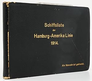 Schiffsliste der Hamburg-Amerika Linie 1914. -