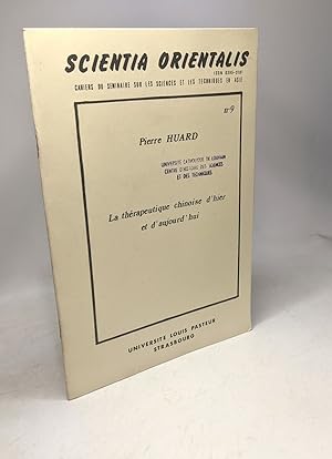 Seller image for La thrapeutique chinoise d'hier et d'aujourd'hui: Table ronde sur l'apport des mdecines asiatiques  la mdecine universelle Strasbourg 21-23 mai 1976 for sale by crealivres