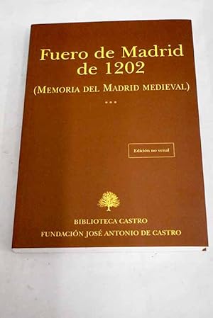 Imagen del vendedor de Fuero de Madrid de 1202 a la venta por Alcan Libros