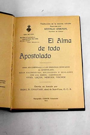 Image du vendeur pour El Alma de todo Apostolado mis en vente par Alcan Libros