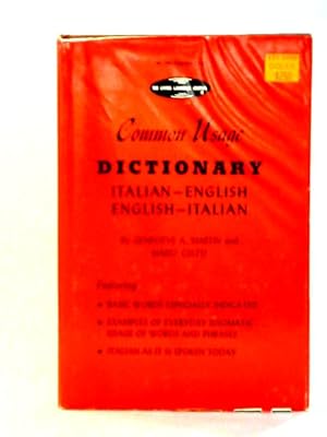 Seller image for Common Usage Dictionary: Italian English for sale by World of Rare Books