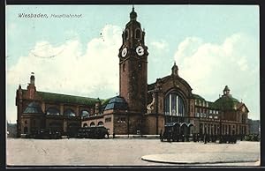 Bild des Verkufers fr Ansichtskarte Wiesbaden, Hauptbahnhof zum Verkauf von Bartko-Reher