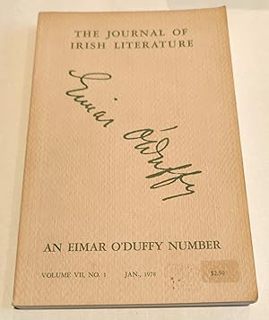 Image du vendeur pour The Journal of Irish Literature; Eimar O'Duffy Number. Volume VII, No 1. Jan, 1978, Bricriu's Feast and Printer's Errors. mis en vente par The Bookstore