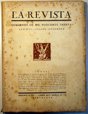 Seller image for LA REVISTA. Quaderns de mil nou-cents trenta. Any XVI. Juliol- desembre for sale by Llibres del Mirall