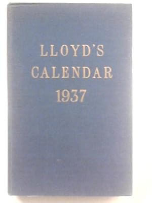 Seller image for Lloyd's Calendar 1937 for sale by World of Rare Books