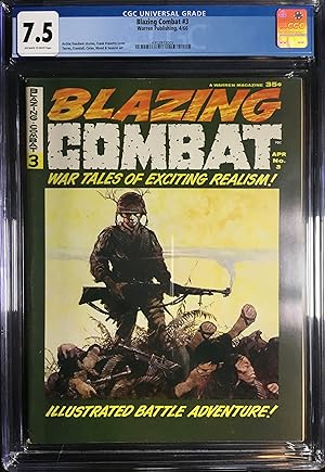 Seller image for BLAZING COMBAT No. 3 (April 1966) - CGC Graded 7.5 (VF-) for sale by OUTSIDER ENTERPRISES
