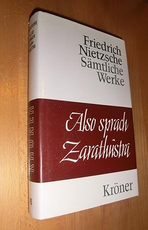 Seller image for Also sprach Zarathustra- Ein Buch fr alle und keinen for sale by Dipl.-Inform. Gerd Suelmann