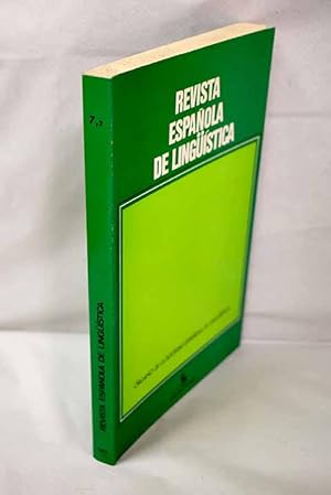 Seller image for Revista espaola de lingstica, Ao 1977, vol. 7, n 2:: Metodologa estructural y funcional en Lingstica; Sociolingstica: nuevos enfoques metodolgicos; Estruturalismo lingstico e investigacin dialectal / La investigacin de textos hablados; Probabilidad y determinacin etimolgica; Gramtica clsica, gramtica espaola, historia de la Lingstica; El anlisis de los verbos reflexivos incoactivos; Mtodo estructural y clases semnticas; The persistance of Prescriptivism in English Grammar; Las funciones del lenguaje y la unidad de comunicacin; Perspectivas de una Lingstica no discreta; El vocabulario general de orientacin cientfica y sus estratos; Observaciones sobre un vocabulario bsico para la enseanza; La lingstica en la Sociedad Espaola de Historia de las Ciencias for sale by Alcan Libros