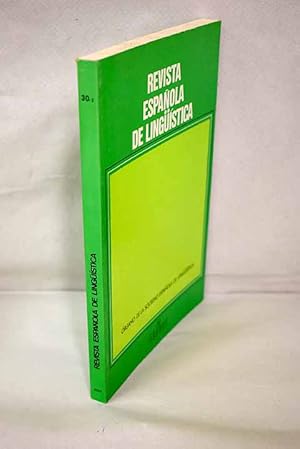 Bild des Verkufers fr Revista espaola de lingstica, Ao 2000, vol. 30, n 2:: Sobre la palabra y las clases de palabras; Estrategias constructivas de la descripcin oral; Universales metamrficos en la significacin de algunas expresiones fraseolgicas; Anlisis contrastivo de la alternancia monoptongo/diptongo en los verbos del espaol y el italiano; Esbozo de un estudio diacrnico de los sistemas fonolgicos del espaol y del francs: El caso de la yod contempornea; La determinaci de la sil.labificaci ptima a temps real: Aplicaci de la Taula de Programaci dinmica; La reduccin del grado de transitividad de la oracin en el discurso cientfico en lengua inglesa; La adquisicin de COMP por un nio bilinge vasco espaol; La historia cultural europea: algunas observaciones en el Atlas Linguarum Europae zum Verkauf von Alcan Libros