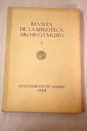 Imagen del vendedor de Revista de la Biblioteca, Archivo y Museo, Ao 1944, n 50:: El Real Monasterio de la Encarnacin y artistas que all trabajaron (1614-1621); Madrid por Carlos III. Fiestas reales en la Villa y Corte; Gua hotelera de Madrid en 1774; Una visita al Arcedianazgo de Madrid por orden de Cisneros; El holands Enrique Cock y su descripcin de Madrid; El convento de Agustinos Recoletos de Madrid a la venta por Alcan Libros