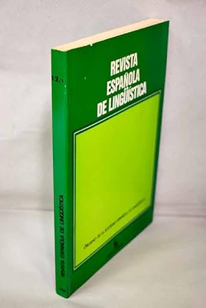 Imagen del vendedor de Revista espaola de lingstica, Ao 1982, vol. 12, n 1:: Normatividad y gramaticalidad; Los inicios de la dialectologa griega; El carcter emprico de la Lingstica; A sentential invariant; The concept of man as "Homo Loquens" in the Spanish Renaissance; Hacia unas posibles variantes sintcticas en el campo sociolingstico; Conciencia lingstica y otras cuestiones en torno a la sociolingstica: esbozo de un estudio prctico; Corrientes actuales de las teoras de la sintaxis a la venta por Alcan Libros