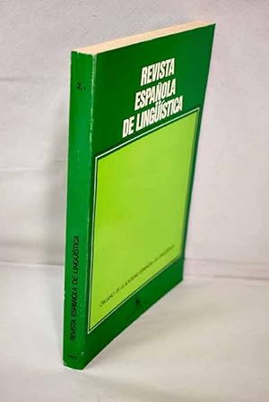 Imagen del vendedor de Revista espaola de lingstica, Ao 1972, vol. 2, n 1:: Diferenciacin grfica de lexemas; Els prosodemes en catal; Un fenmeno concreto de semantizacin en espaol; Ensayo sobre la estructura del indoeuropeo preflexional; Color y sonido en la lengua; Gramtica, lexicologa y semntica; Una aproximacin al problema de la slaba final de verso en Nizar Kabbani; Tentativas para precisar la imprecisin del uso de los trminos significacin, denotacin y sentido, metalingstico y abstracto, pragmtico y modal; La langue: Phnomne d'onde et de particule; Aplicaciones del anlisis estadstico en la investigacin filolgica; Informe del Departamento de Fontica del Consejo Superior de Investigaciones Cientficas a la venta por Alcan Libros