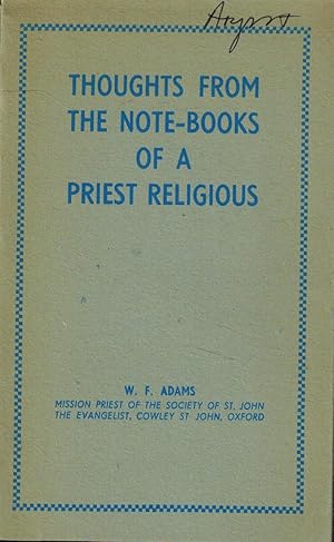 Bild des Verkufers fr Thoughts from the Note-Books of a Priest Religious zum Verkauf von UHR Books