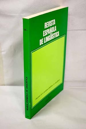 Seller image for Revista espaola de lingstica, Ao 1999, vol. 29, n 1:: Tipologa lingstica: dativo y datividad; Inacusatividad y movimiento; Acerca de la sinonimia en latn clsico: a propsito de las 'differentiae uerborum"; Jerarquas prosdicas en el espaol; El sujeto en el cataln coloquial for sale by Alcan Libros