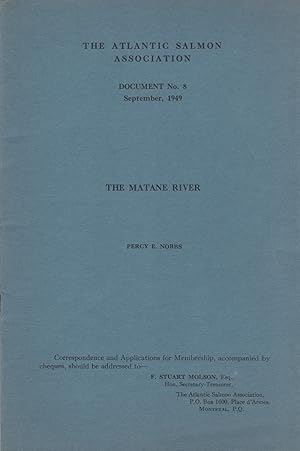 Seller image for The Matane River for sale by David Foley Sporting Books