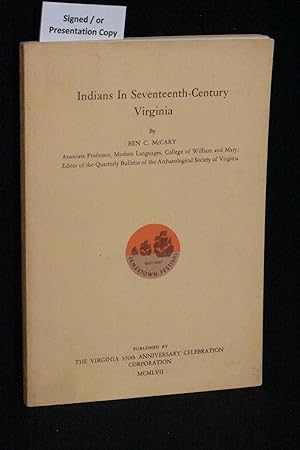 Bild des Verkufers fr Indians in Seventeenth-Century Virginia zum Verkauf von Books by White/Walnut Valley Books
