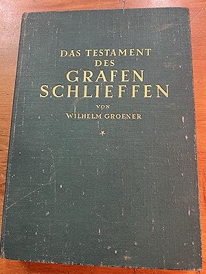 Imagen del vendedor de Das Testament des Grafen Schlieffen a la venta por Messines Bookshop