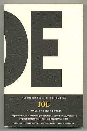 Seller image for Joe: A Novel for sale by Between the Covers-Rare Books, Inc. ABAA