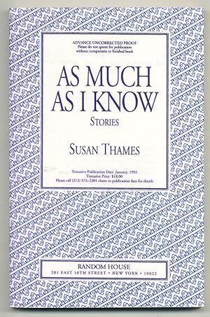 Seller image for As Much as I Know: Stories for sale by Between the Covers-Rare Books, Inc. ABAA