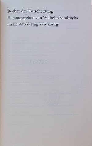 Bild des Verkufers fr Bcher der Entscheidung. zum Verkauf von books4less (Versandantiquariat Petra Gros GmbH & Co. KG)