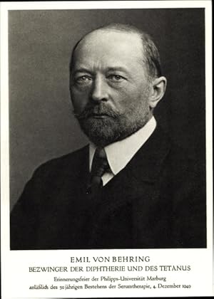 Briefmarken Ansichtskarte / Postkarte Marburg, Emil von Behring, Bezwinger von Diphtherie und Tet...