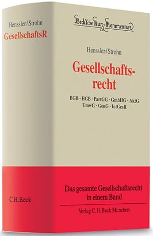 Seller image for Gesellschaftsrecht: BGB, HGB, PartGG, GmbHG, AktG, UmwG, GenG, IntGesR for sale by Studibuch