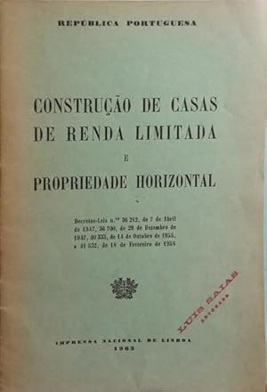 Seller image for CONSTRUO DE CASAS DE RENDA LIMITADA E PROPRIEDADE HORIZONTAL. for sale by Livraria Castro e Silva