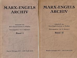 (2 BÄNDE) Marx-Engels Archiv. Zeitschrift des Marx-Engels-Insituts in Moskau. Band I und II. Repr...