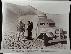 Seller image for Trouble in Morocco 8 X 10 Still 1937 Jack Holt by armored car in African desert! for sale by AcornBooksNH